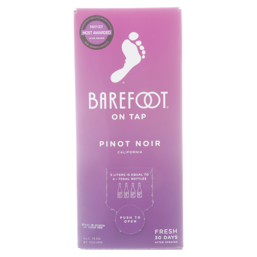 Barefoot Cellars On Tap Pinot Noir Red Wine 3 L Box