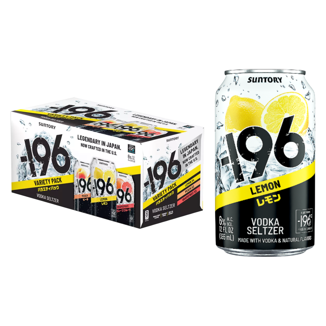 '-196 Vodka Soda Variety 8 Pack 12oz Cans 6% ABV