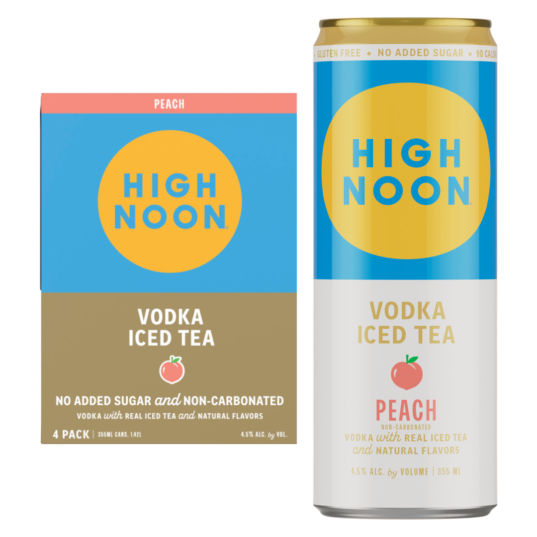 High Noon Vodka Iced Tea Peach 4pk 12oz Can 4.5% ABV
