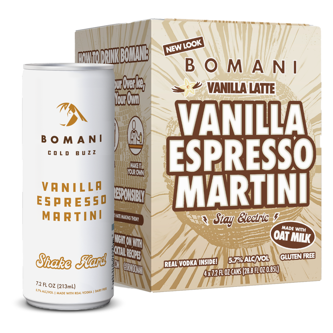 Bomani Vanilla Espresso Martini 4pk 7.2oz Can