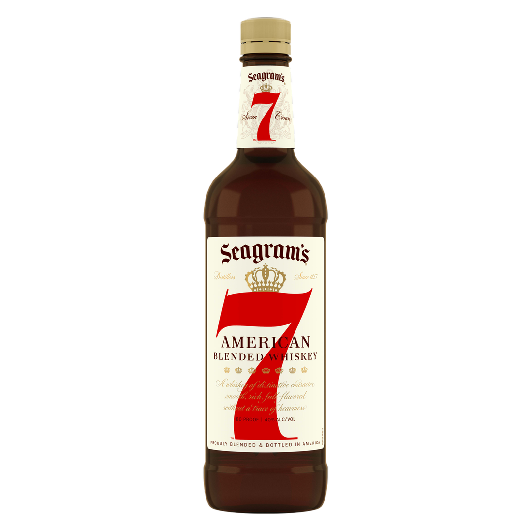 Seagram's 7 Crown American Blended Whiskey, 750 mL Glass Bottle
