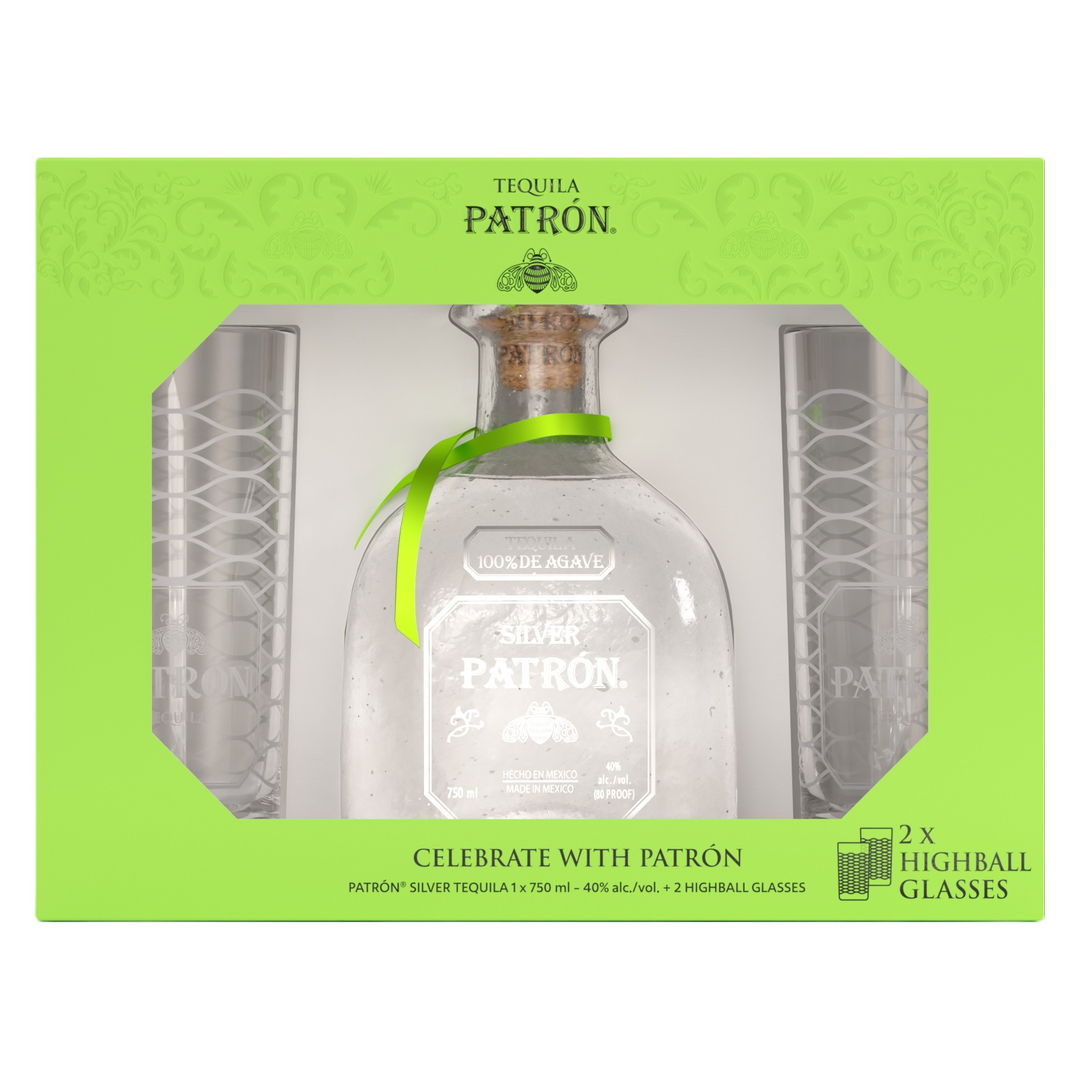 Patron Silver Tequila With Gift Set