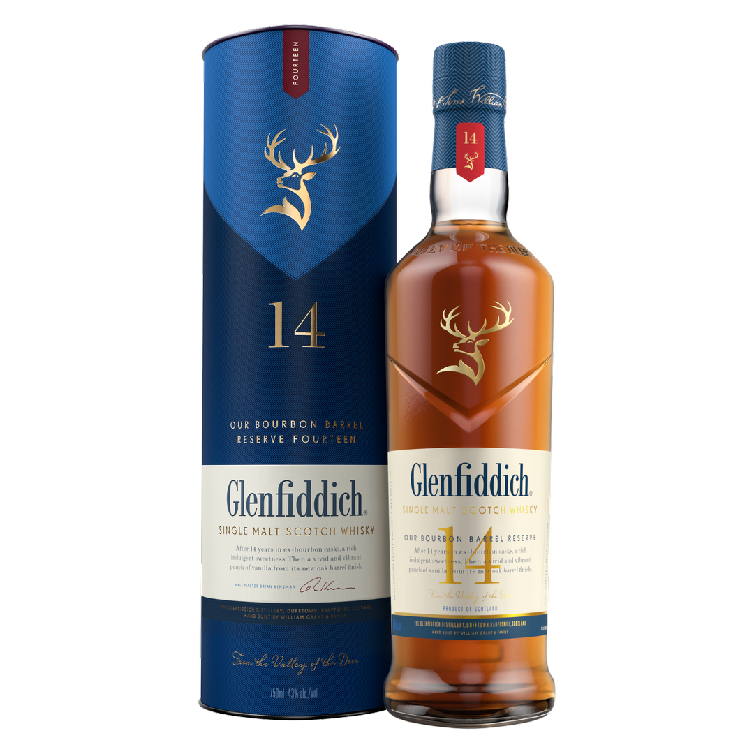 Glenfiddich 14 Yr Bourbon Barrel Scotch Whisky