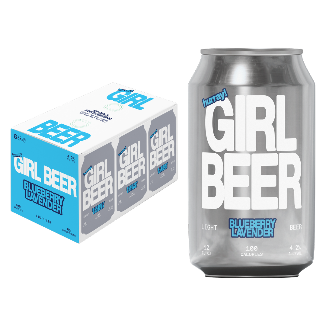 Hurray! Girl Beer Blueberry Lavender Light Beer 6pk 12oz  4.2% ABV